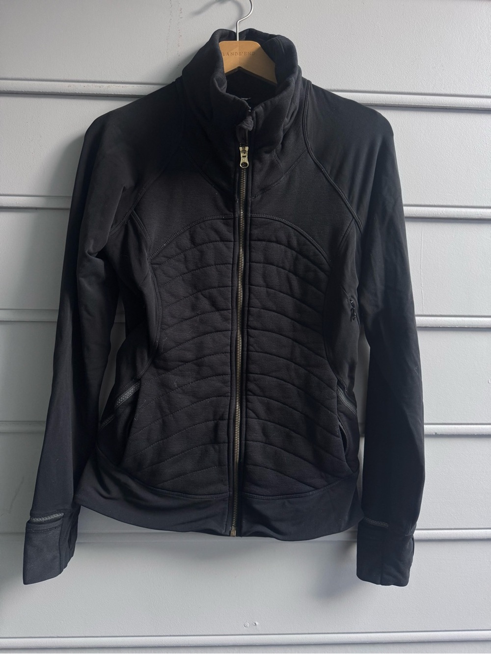 Lululemon Fleece Out Black Quilted Zip-Front Women's Jacket